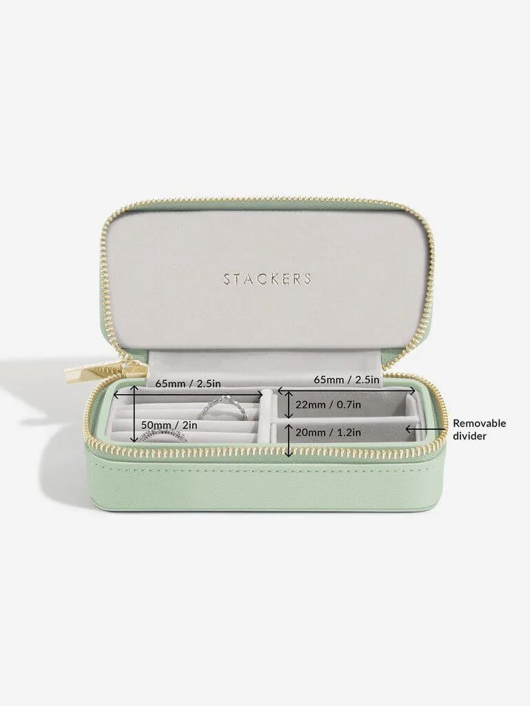 Stackers Medium Travel Jewellery Box Sage Green