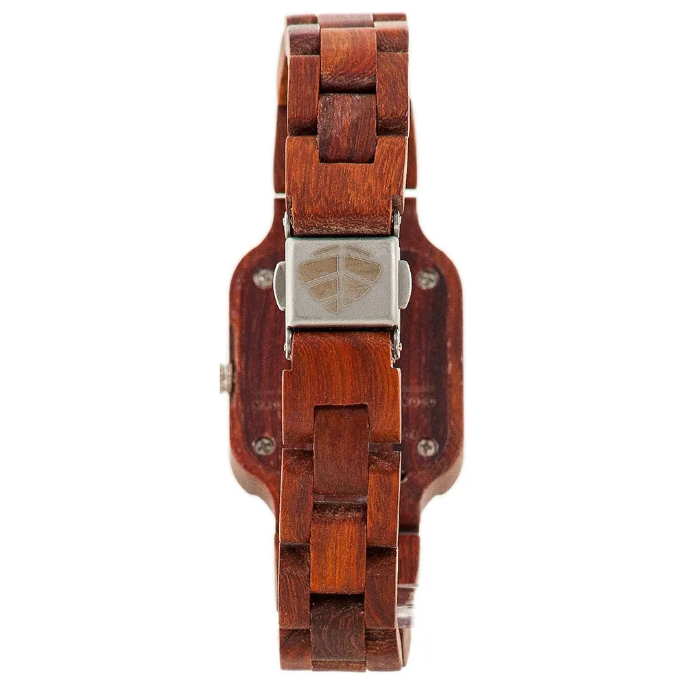 Tense Womens Mini Summit Wrist Wood Case and Bracelet Brown Dial Sandalwood Watch - L7305SR