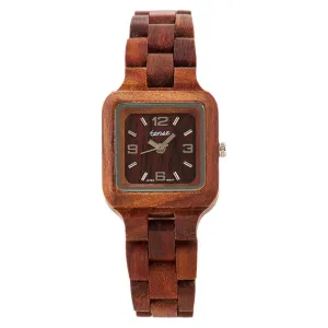Tense Womens Mini Summit Wrist Wood Case and Bracelet Brown Dial Sandalwood Watch - L7305SR