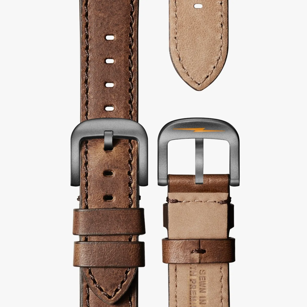 The Runwell Watch - 41mm Petosky / British Tan Leather Strap