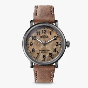 The Runwell Watch - 41mm Petosky / British Tan Leather Strap