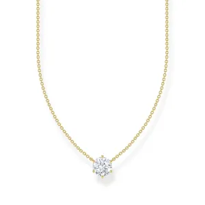 THOMAS SABO Necklace with white zirconia pendant - gold