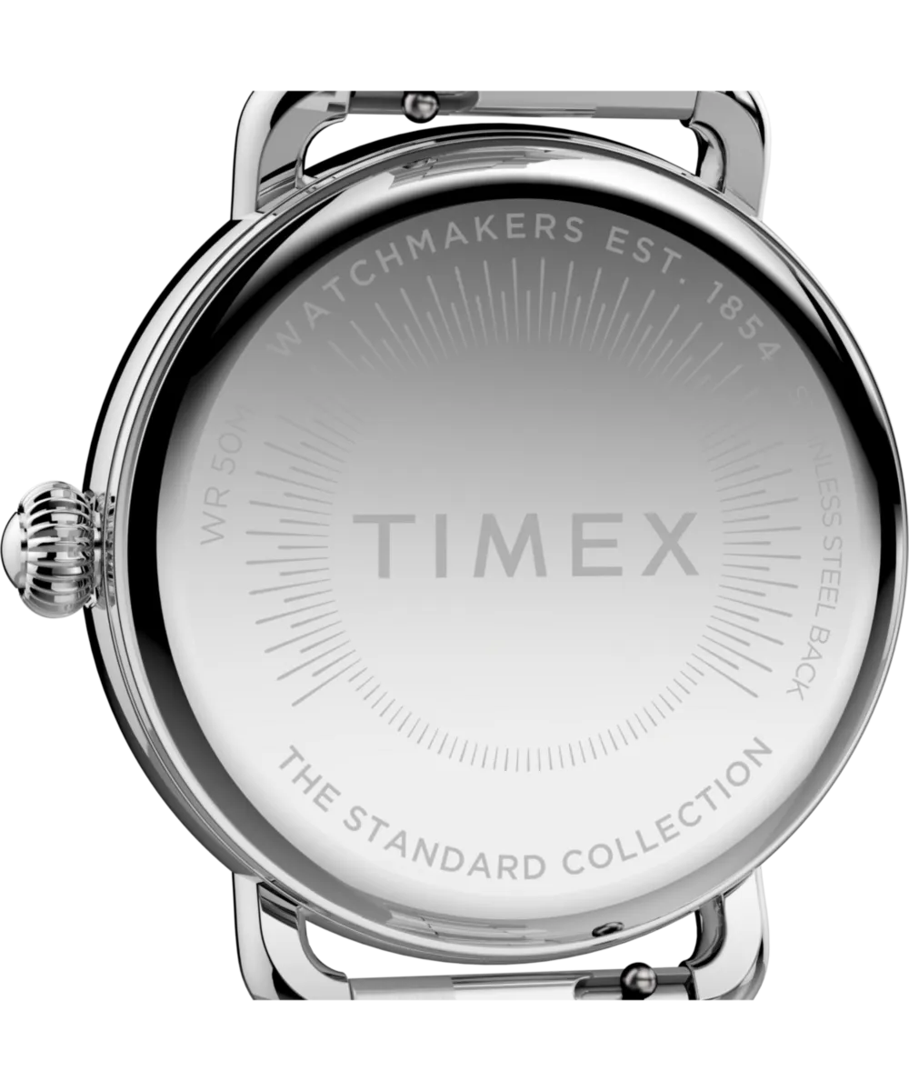 Timex® Standard 34mm Stainless Steel Bracelet Watch