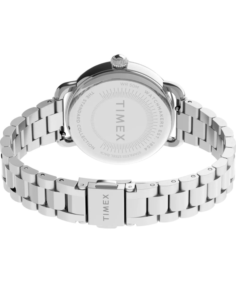 Timex® Standard 34mm Stainless Steel Bracelet Watch