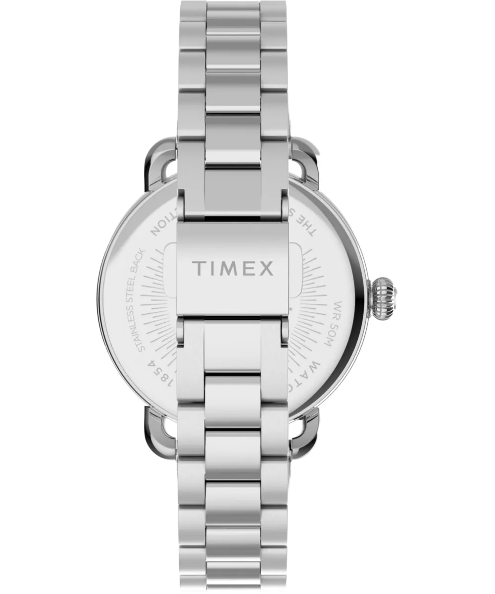Timex® Standard 34mm Stainless Steel Bracelet Watch