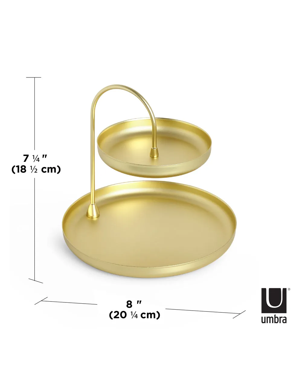 Umbra Poise Two Tiered Tray Brass