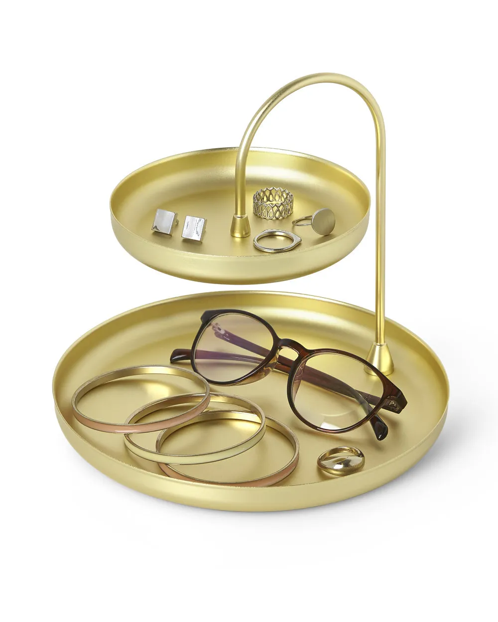 Umbra Poise Two Tiered Tray Brass