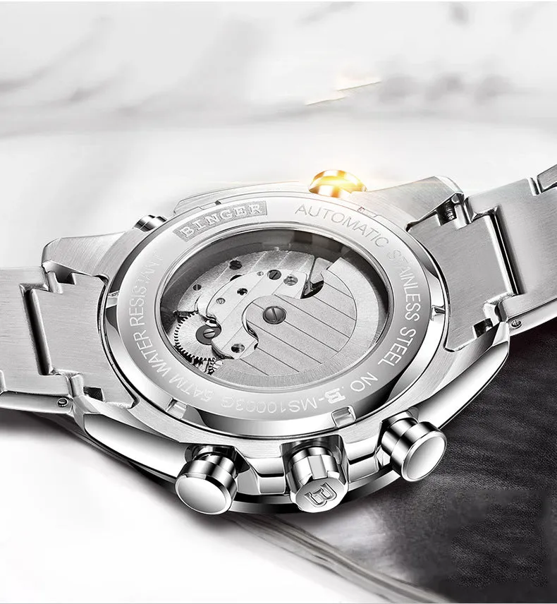 Upgrade Your Timekeeping with the Binger Men's Multi-Functional Automatic Mechanical Watch