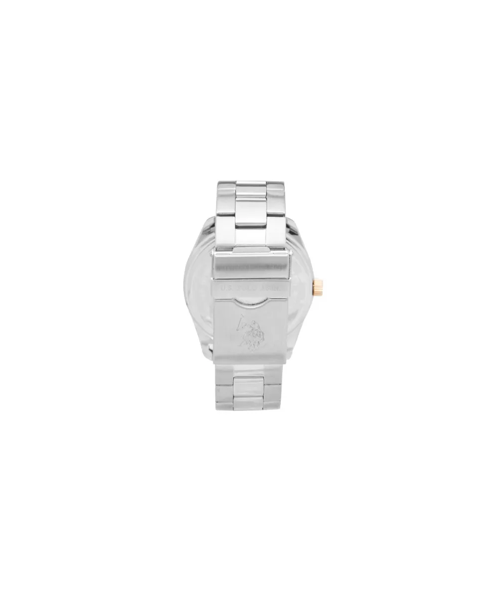 US POLO MEN ETHAN STAINLESS STEEL BAND WITH STAINLESS STEEL PERSONALIZED BUCKLE