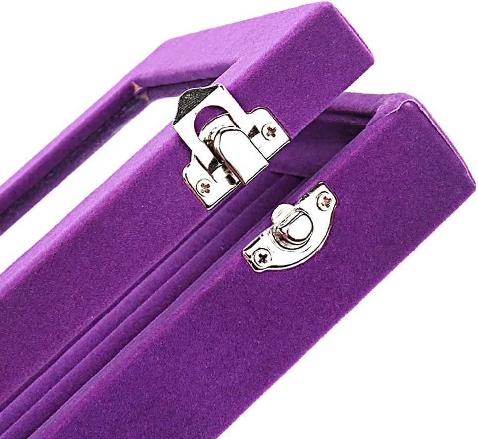 Velvet Glass Jewelry Display Storage Box Ring Earrings Jewelry Box Ring Holder Case, 2 Clasps