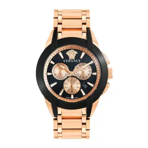 Versace Men 42 mm Size Black Round Dial Analog Watch- VEM800318