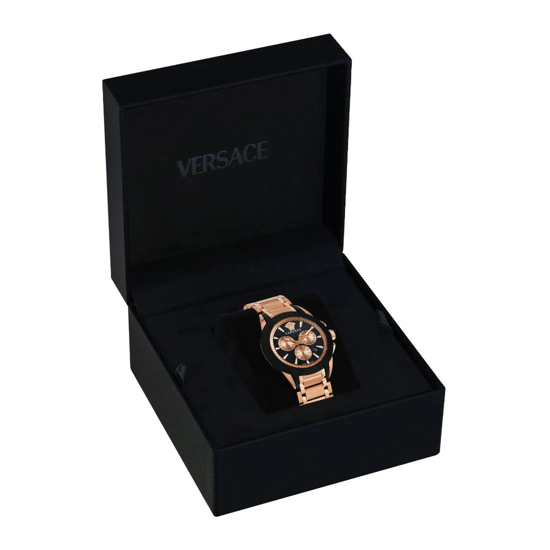 Versace Men 42 mm Size Black Round Dial Analog Watch- VEM800318