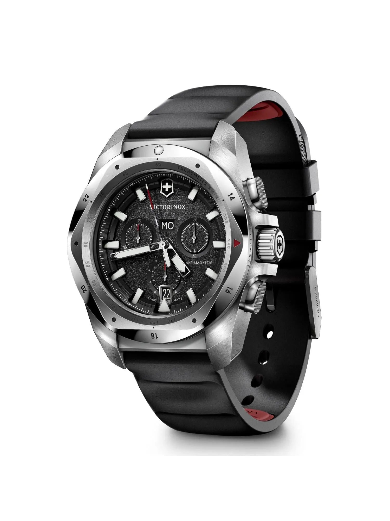 Victorinox Men 43 mm Size Black Dial I.N.O.X. Chrono Watch - V241983