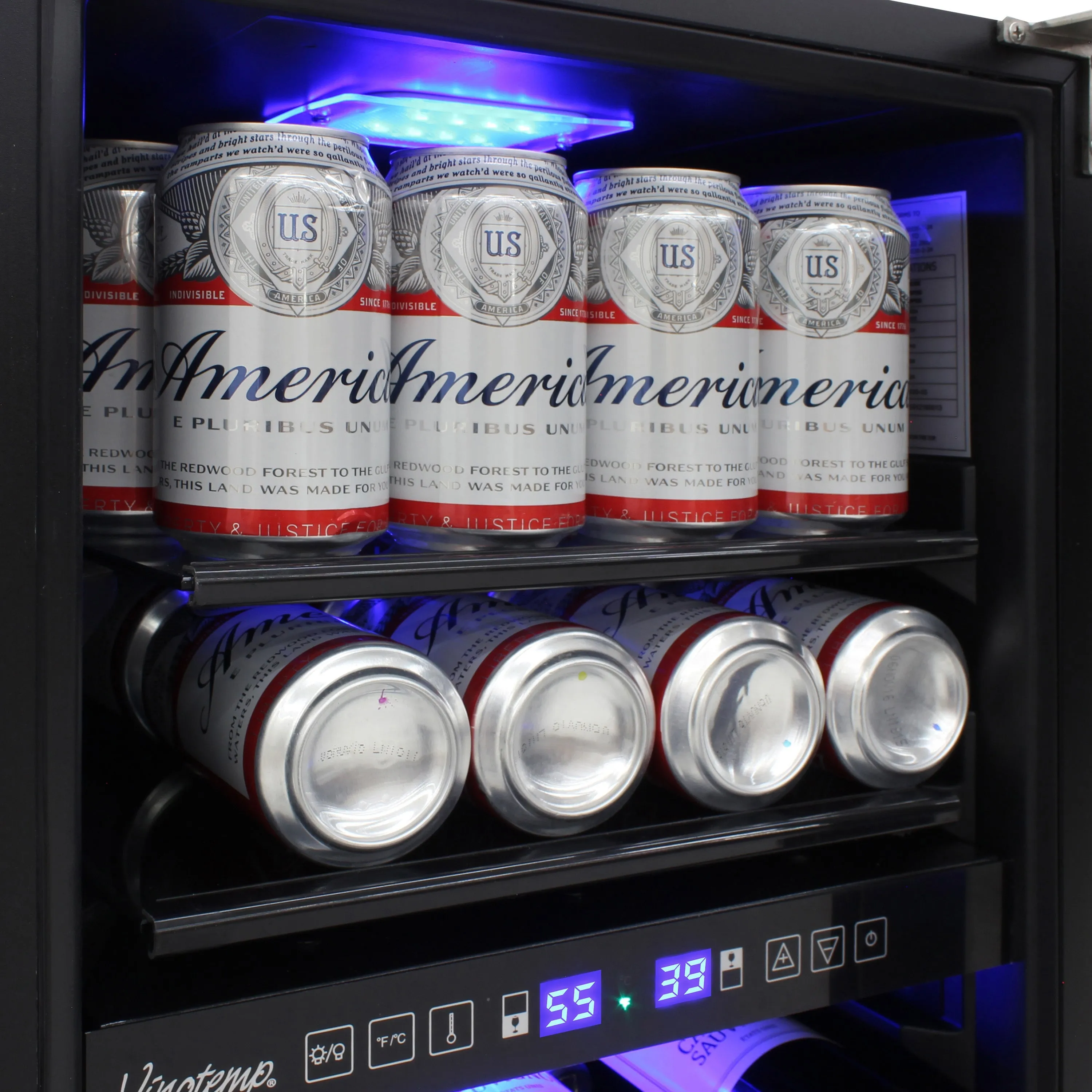 Vinotemp 15" Outdoor Dual-Zone Wine and Beverage Cooler, in Stainless Steel
