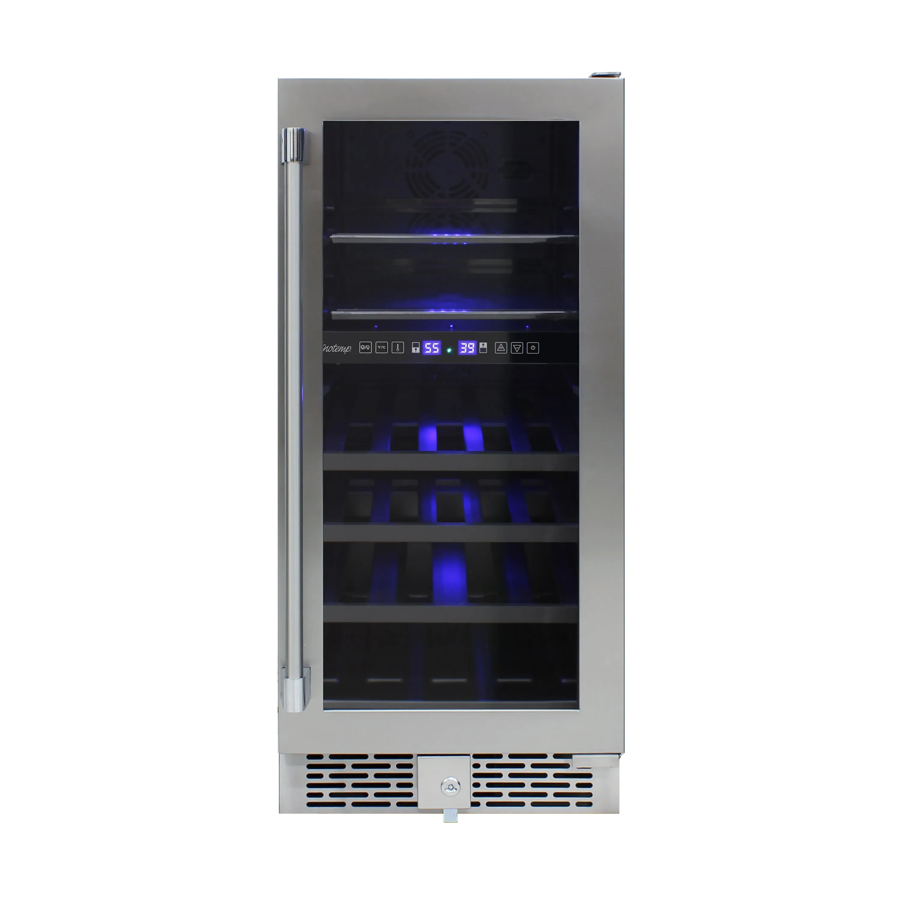 Vinotemp 15" Outdoor Dual-Zone Wine and Beverage Cooler, in Stainless Steel