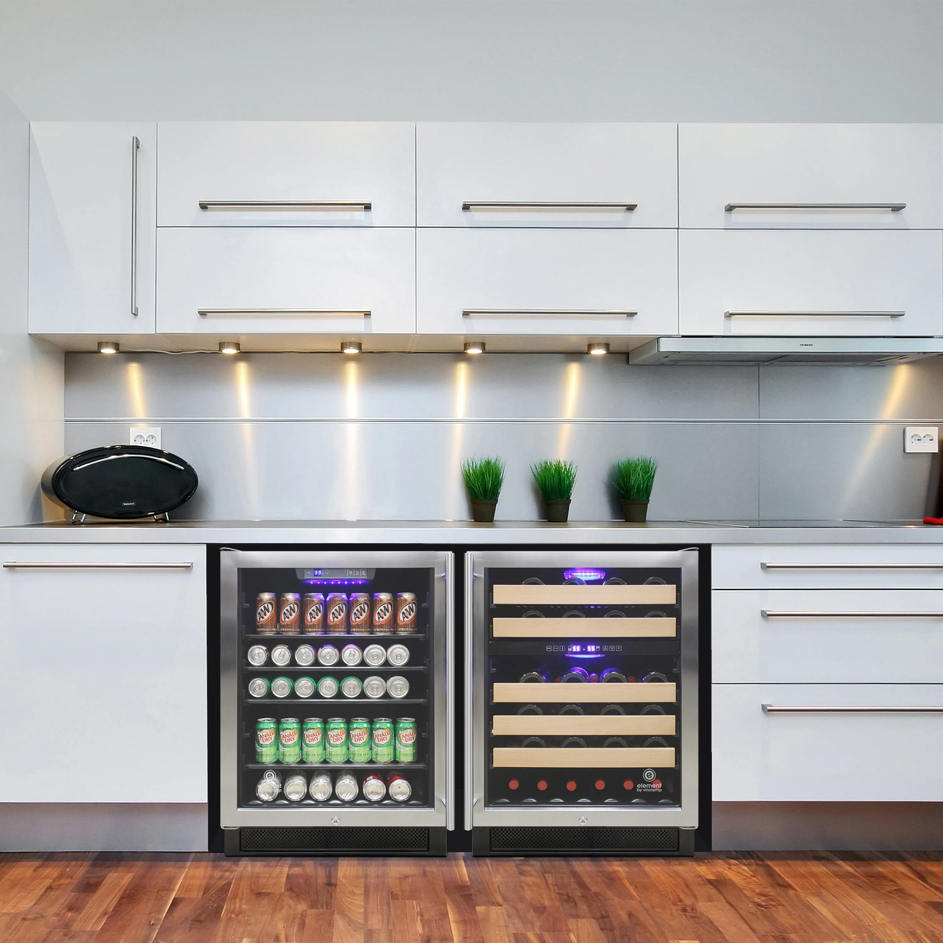 Vinotemp Connoisseur Series 46 Dual-Zone Wine Cooler, 46 Bottle Capacity