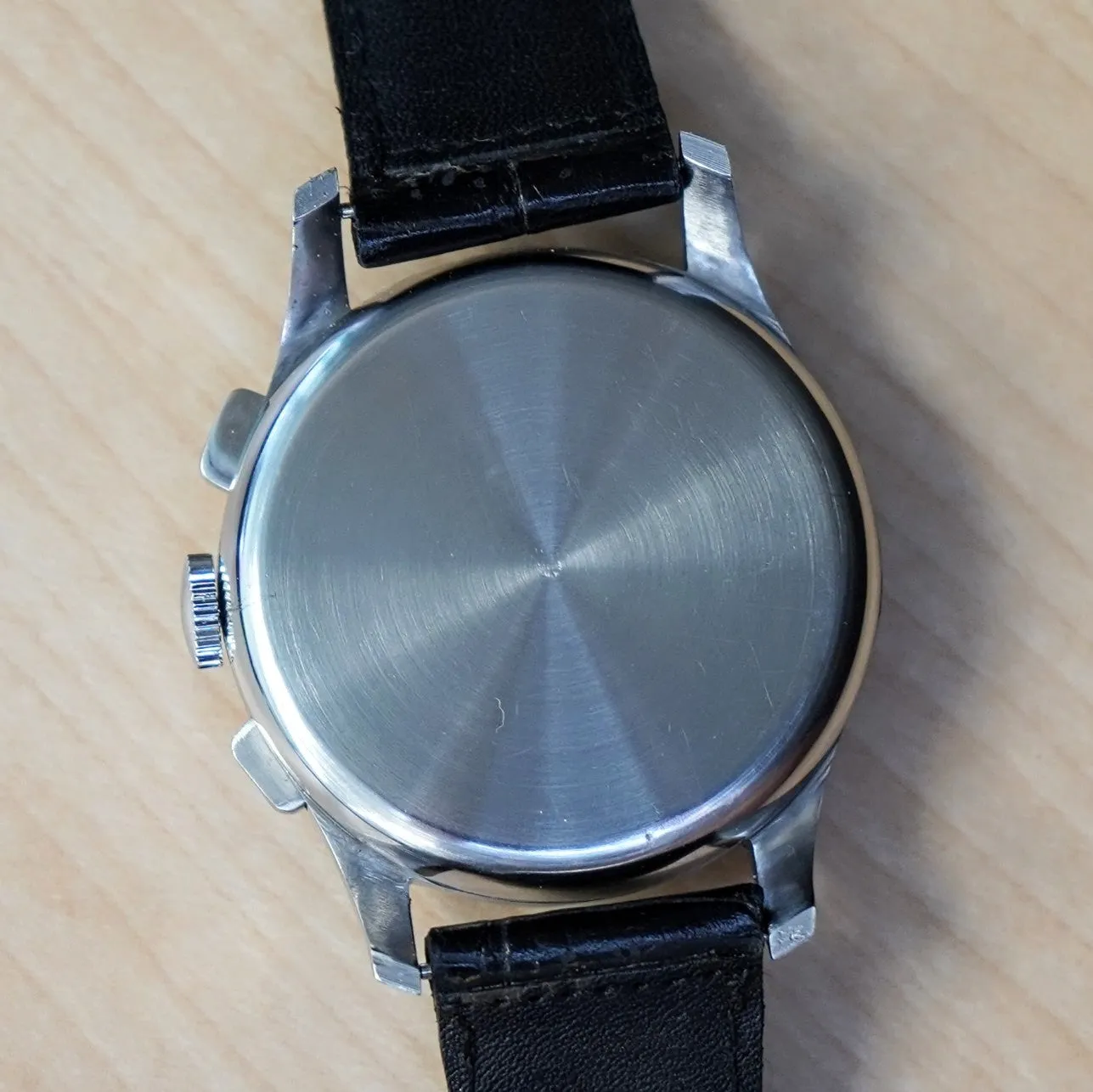 Vintage BAUME & MERCIER Geneve Chronograph Watch Antimagnetic 17 Jewels 39mm Swiss Made
