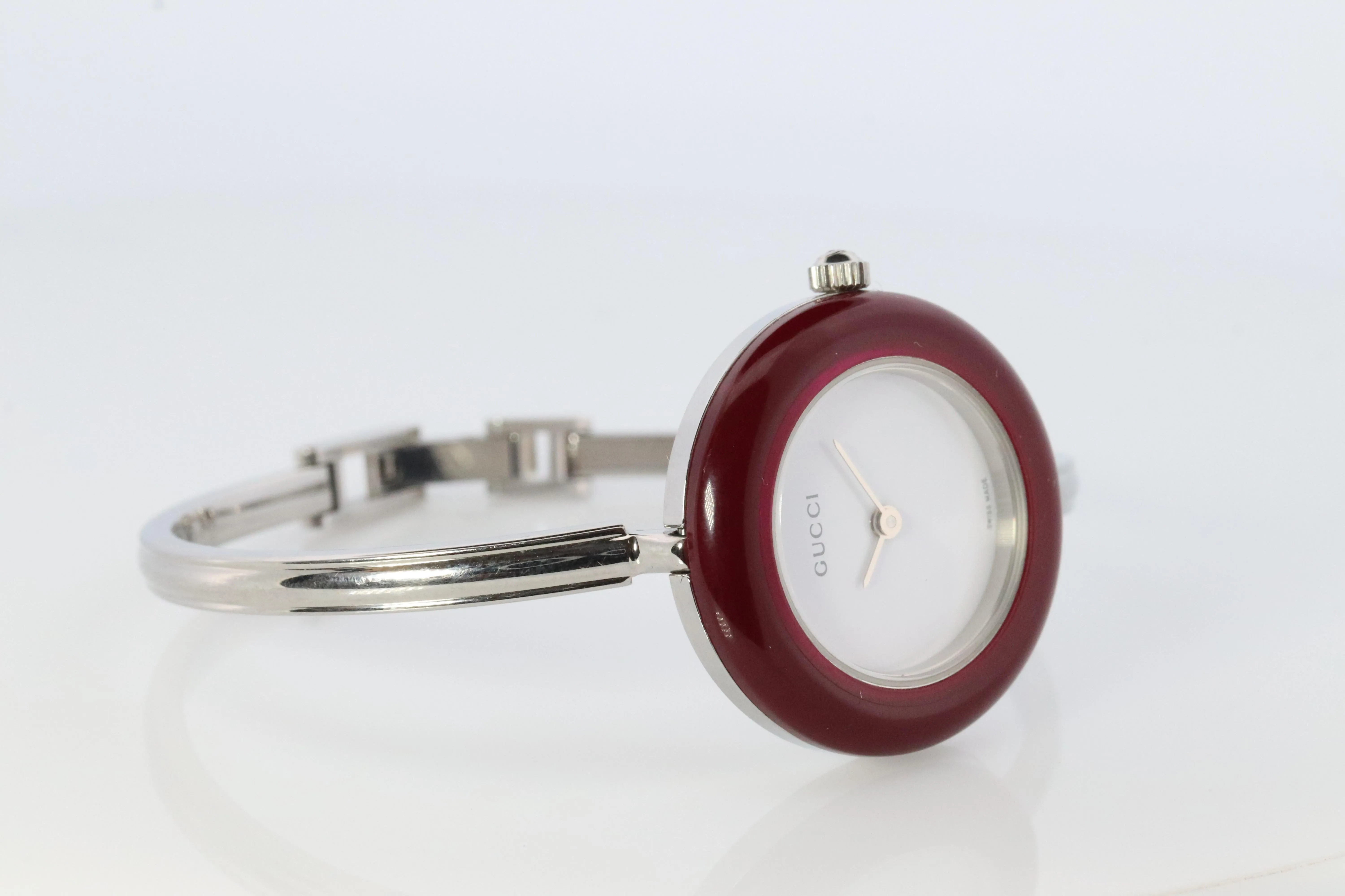 Vintage GUCCI Quartz 11/12.2L Watch Bezels Gucci Ladies Silver Bangle watch