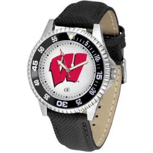 Wisconsin Badgers Competitor - Poly/Leather Band Watch
