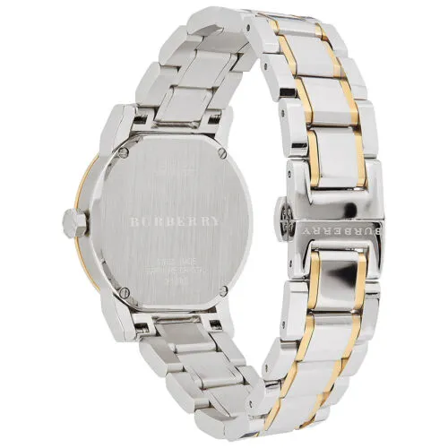Women's BU-9043 Heritage Silver-plated With Gold Case And Gold Dial Dated Stainless Steel Swiss Rare 35mm Women Wrist Watch