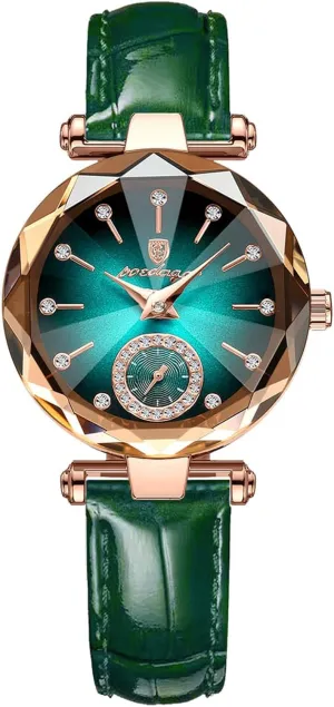 Womens Watches Wholesale Bracelet Elegant Leather Strap Watch Fashion Simulation Creative Diamond Dial Watch Round Dial Analog Quartz Wristwatches