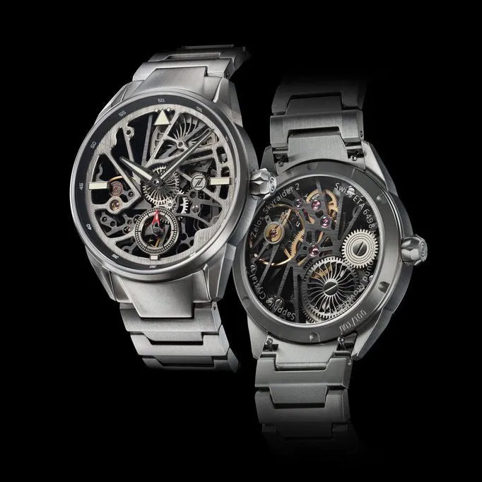 Zelos Skyraider 2 Titanium Skeleton - Limited&nbsp;Edition ETA&nbsp;6498-1 Elabore