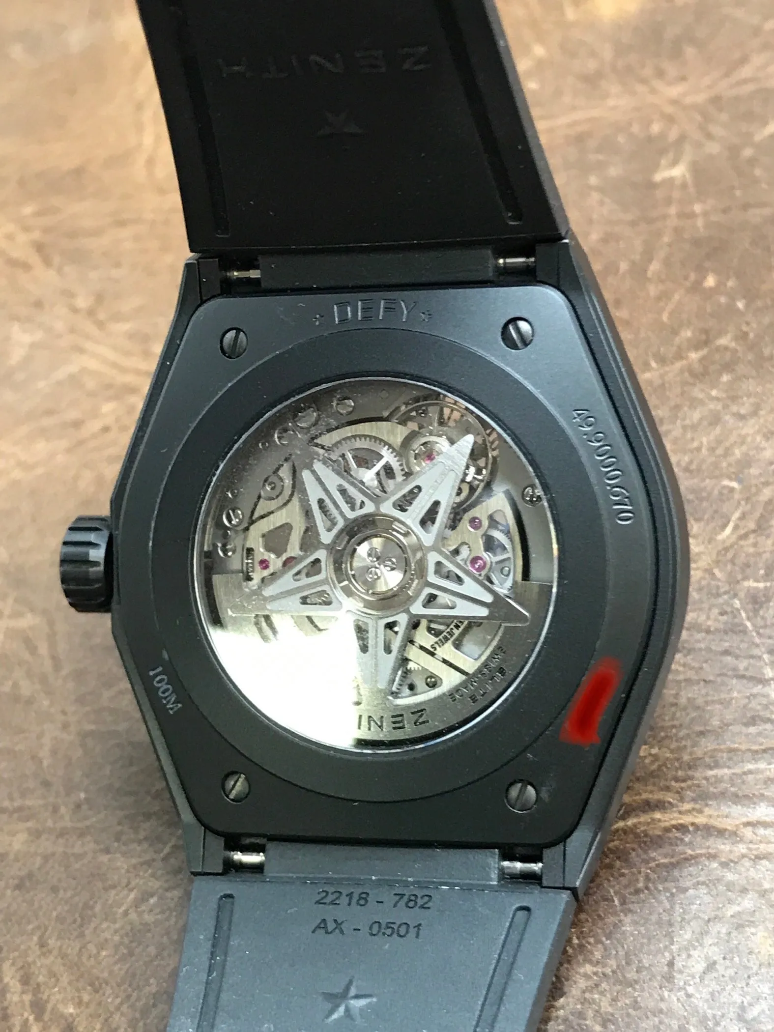Zenith Defy Classic Ceramic 49.9000.670/77.R782 Black Skeleton Dial Automatic Men's Watch