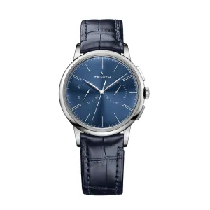 ZENITH Elite Automatic Stainless Steel Blue Dial Mens Watch 03.2272.4069/51.C700