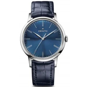 ZENITH Elite Automatic Stainless Steel Blue Dial Mens Watch 03.2272.6150/51.C700
